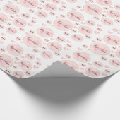 Blush roze Waterverf hart Cadeaupapier (Hoek)