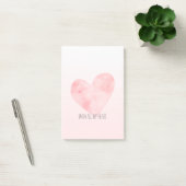 Blush roze Waterverf hart Post-it® Notes (Kantoor)