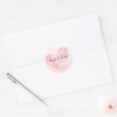 Blush roze Waterverf hart Ronde Sticker (Envelop)