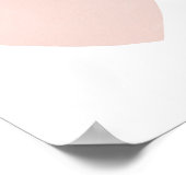 Blush Roze Waterverf Hartaandoeningen Poster (Hoek)