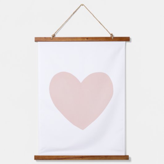 Blush Roze Waterverf Hartaandoeningen Poster Hangend Wandkleed (Voorkant)