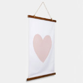 Blush Roze Waterverf Hartaandoeningen Poster Hangend Wandkleed (Gebogen)