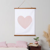 Blush Roze Waterverf Hartaandoeningen Poster Hangend Wandkleed (Slaapkamer)