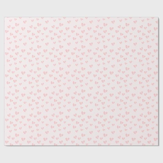 Blush roze Waterverf Harten Cadeaupapier (Vlak)