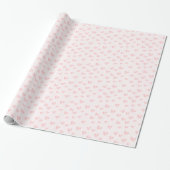 Blush roze Waterverf Harten Cadeaupapier (Uitgerold)