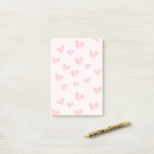 Blush roze Waterverf harten Post-it® Notes (Op bureau)