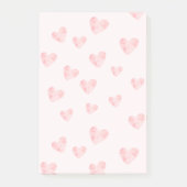 Blush roze Waterverf harten Post-it® Notes (Voorkant)
