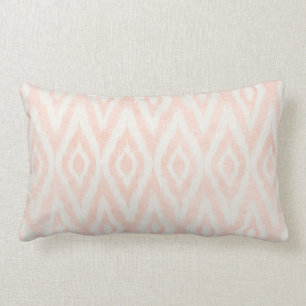 Blush roze Waterverf Ikat Geometric Painted Print Kussen