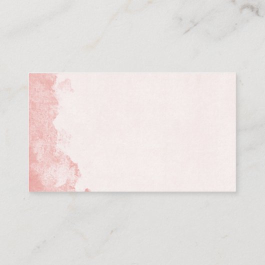  Blush Roze Waterverf inktwas textuur DIY Informatiekaartje (Achterkant)