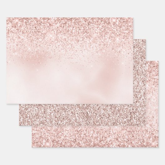  Blush roze Waterverf Inpakpapier Vel (Set)