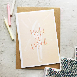 Blush roze Waterverf kaars Maak een fijne dag Kaart