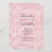 Blush Roze Waterverf Kaart (Voorkant / Achterkant)