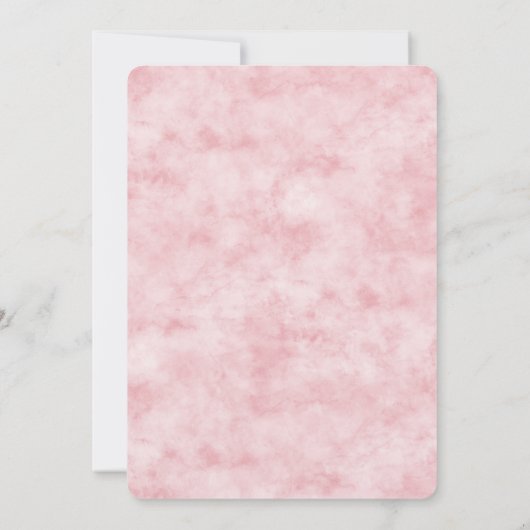  Blush Roze Waterverf Kaart (Achterkant)