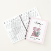 Blush Roze Waterverf Keuken Recept Boek (Binnen)
