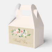 Blush Roze Waterverf & Kraft rustiek groen Baby Bedankdoosjes (Achterkant)