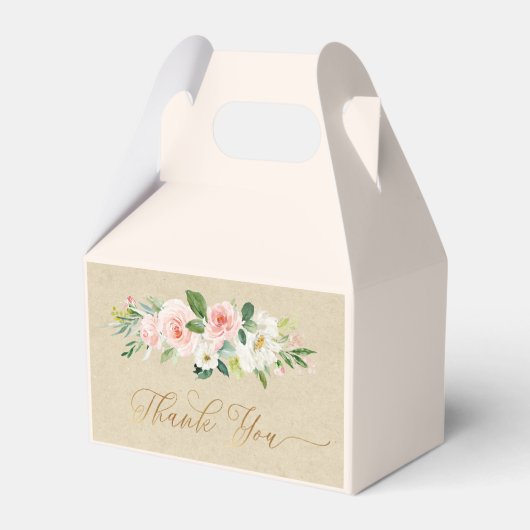 Blush Roze Waterverf & Kraft Rustiek Vrijgezellenf Bedankdoosjes (Achterkant)
