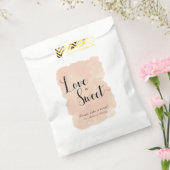 Blush roze Waterverf liefde is lief bruiloft Snoep Bedankzakje (Gezegeld)