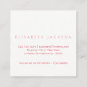 Blush roze waterverf lip productverdeler vierkante visitekaartje (Achterkant)