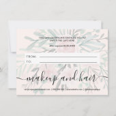 Blush roze waterverf logo gift certificaat (Achterkant)