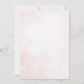Blush Roze Waterverf Minimal Elegant Huwelijk Kaart (Achterkant)