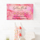 Blush roze Waterverf & Moderne Gold geometrische w Spandoek (Insitu)