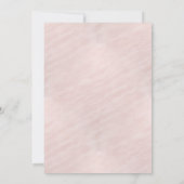 Blush Roze Waterverf Monogram Bruiloft 5 x 7 Kaart (Achterkant)