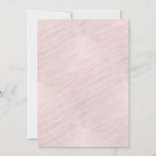 Blush Roze Waterverf Monogram Bruiloft 5 x 7 Kaart (Achterkant)