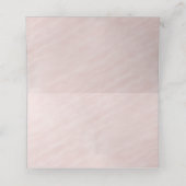 Blush Roze Waterverf Monogram Tafels Plaatskaartje (Binnenkant ongevouwen)