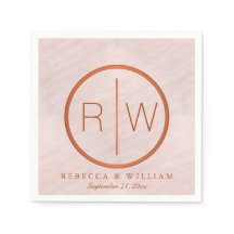 Blush Roze Waterverf Monogram Weddenschappen