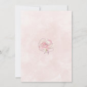 Blush roze waterverf monogrammed tuin bruiloft kaart (Achterkant)