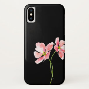 Blush roze waterverf papaverbloem Case-Mate iPhone case