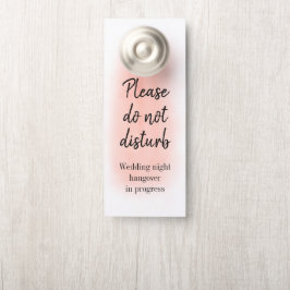 Blush roze Waterverf penseelstreek niet storen Deurhanger