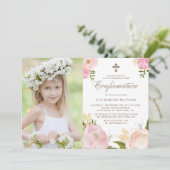 Blush Roze Waterverf pony's Fotobevestiging Kaart (Staand voorkant)