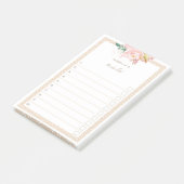 Blush roze Waterverf pony's genummerd om lijst te  Post-it® Notes (Schuin)