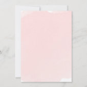 Blush Roze Waterverf Romantische bruiloft uitnodig Kaart (Achterkant)