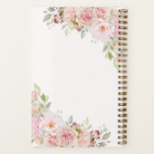 Blush Roze Waterverf Roos Bloem Bloemen Todo Lijst Notitieboek (Achterkant)