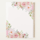 Blush Roze Waterverf Roos Bloem Elegant Planner (Achterkant)