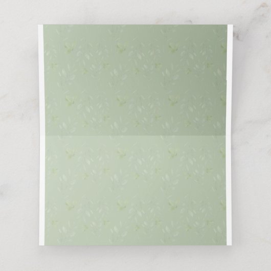 Blush Roze Waterverf Roos Bloemen Bruiloft Plaatskaartje (Binnenkant ongevouwen)