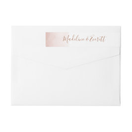 Blush Roze Waterverf & Roos Gouden Bruiloft