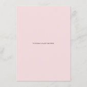 Blush Roze Waterverf Rozen Baby shower Vernissen Informatiekaartje (Achterkant)