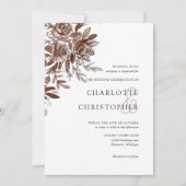 Blush roze waterverf rozen bruiloft kaart (Voorkant)