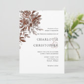 Blush roze waterverf rozen bruiloft kaart (Staand voorkant)