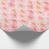 Blush Roze Waterverf Rozen Cadeaupapier (Hoek)