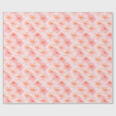 Blush Roze Waterverf Rozen Cadeaupapier (Vlak)