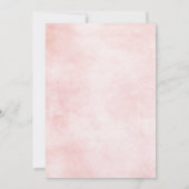 Blush roze Waterverf Rozen Floral Weddenschap Kaart (Achterkant)