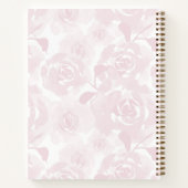 Blush Roze Waterverf Rozen Gepersonaliseerd tijdsc Notitieboek (Achterkant)
