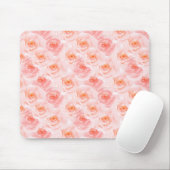  Blush Roze Waterverf Rozen Muismat (Met muis)