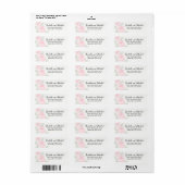 Blush roze Waterverf Rozen retour adreslabels Etiket (Full Sheet)