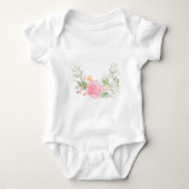 Blush roze waterverf rozen romper (Voorkant)
