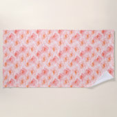  Blush Roze Waterverf Rozen Strandlaken (Voorkant)